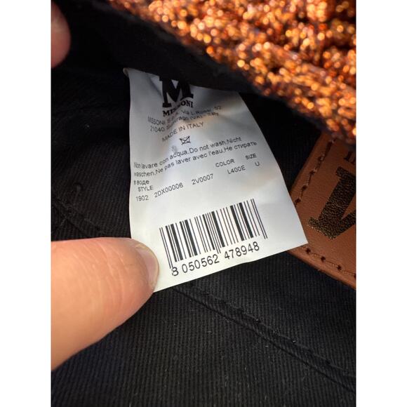 NWT M Missoni Chain Link Woven Mini Shimmery Copper Mini Crossbody Bag Designer - Picture 6 of 6